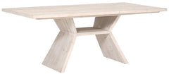 Essentials for Living Bella Antique Bridge Dining Table in White Wash Pine image