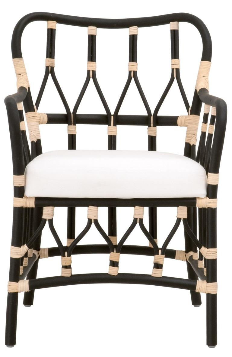 Essentials for Living Sel De Mer Caprice Arm Chair in Black Rattan image