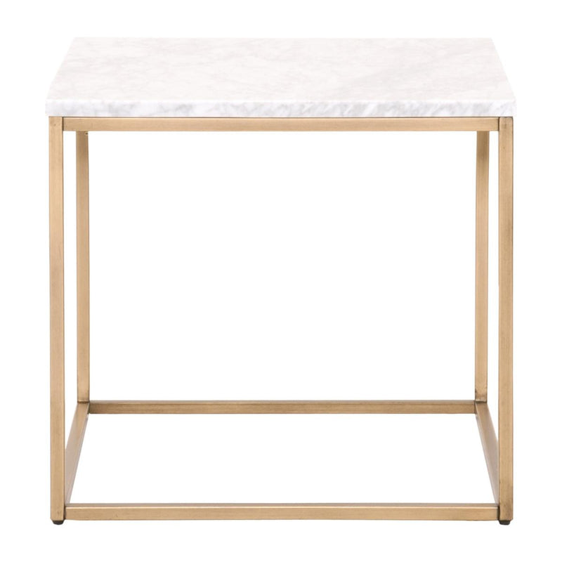 Essentials For Living Traditions Carrera Nesting End Table in White/Gold image