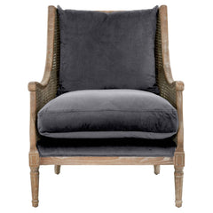 Essentials For Living Patina Churchill Club Chair in Dark Dove Velvet 8213.DDOV/NG image