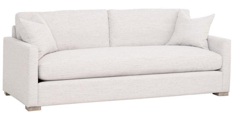 Essentials for Living Stitch & Hand - Upholstery Clara 86" Slim Arm Sofa in Stone Basket weave, Natural Gray Oak image
