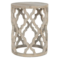 Essentials For Living Bella Antique Clover End Table in Smoke Gray Pine image