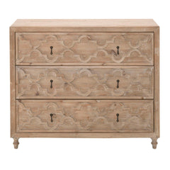 Essentials For Living Bella Antique Clover Entry Cabinet in Smoke Gray Pine image