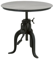 Essentials for Living L'Object Crank Adjustable Accent Table in Black Cast Iron image
