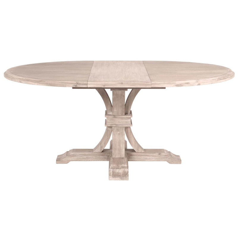 Essentials For Living Traditions Devon 54" Round Extension Dining Table in Natural Gray image