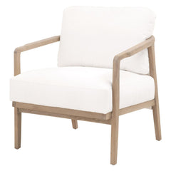 Essentials for Living Bella Antique Harbor Club Chair in LiveSmart Peyton-Pearl, White Rope, Smoke Gray Oak image