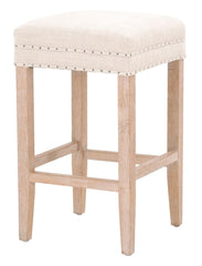 Essentials for Living Essentials Kent Counter Stool in Bisque French Linen, Stone Wash Ash image