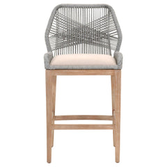 Essentials For Living Woven Loom Barstool in Platinum Rope/Natural Gray image