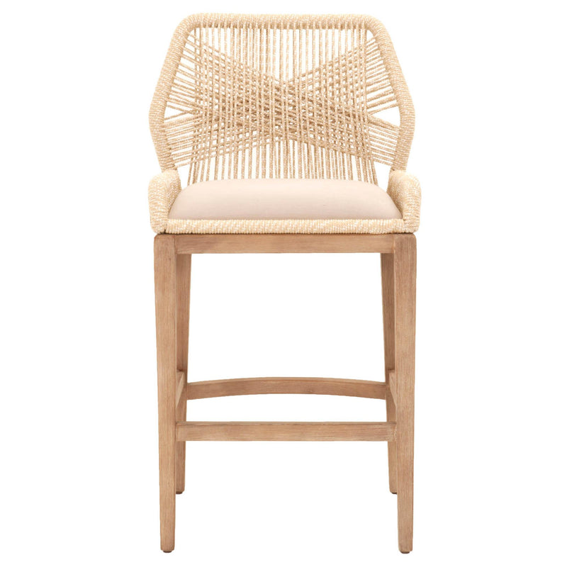 Essentials For Living Woven Loom Barstool in Sand Rope/Natural Gray image