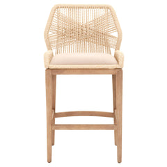 Essentials For Living Woven Loom Barstool in Sand Rope/Natural Gray image