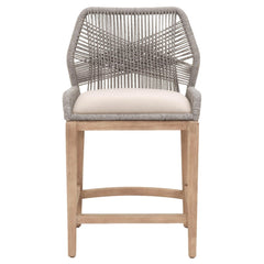 Essentials For Living Woven Loom Counter Stool in Platinum Rope/Natural Gray image