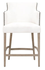 Essentials for Living Stitch and Hand Marcelle Counter Stool in LiveSmart Peyton-Pearl, Natural Gray Oak image