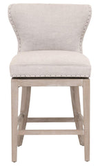 Essentials for Living Essentials Milton Swivel Counter Stool in Bisque French Linen, Natural Gray Ash image