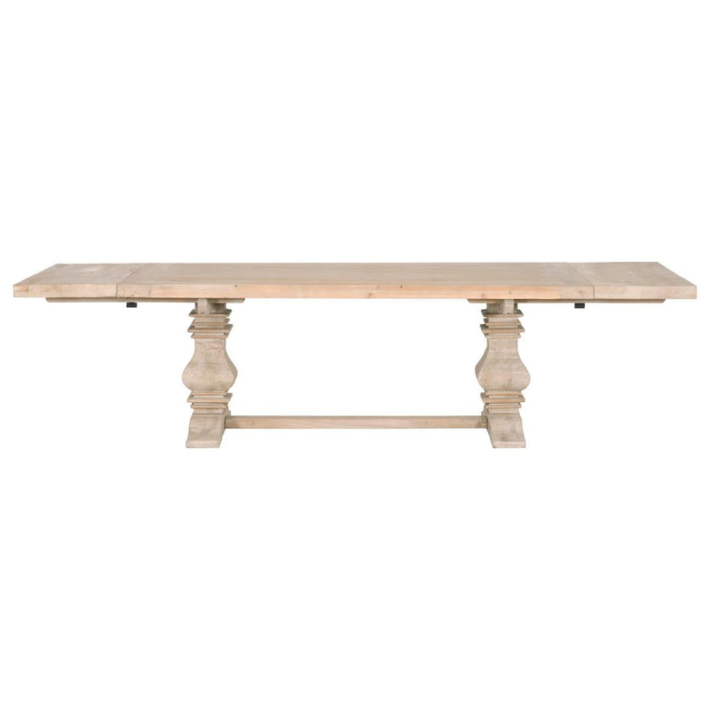 Essentials For Living Bella Antique Monastery Extension Dining Table in Smoke Gray Pine image