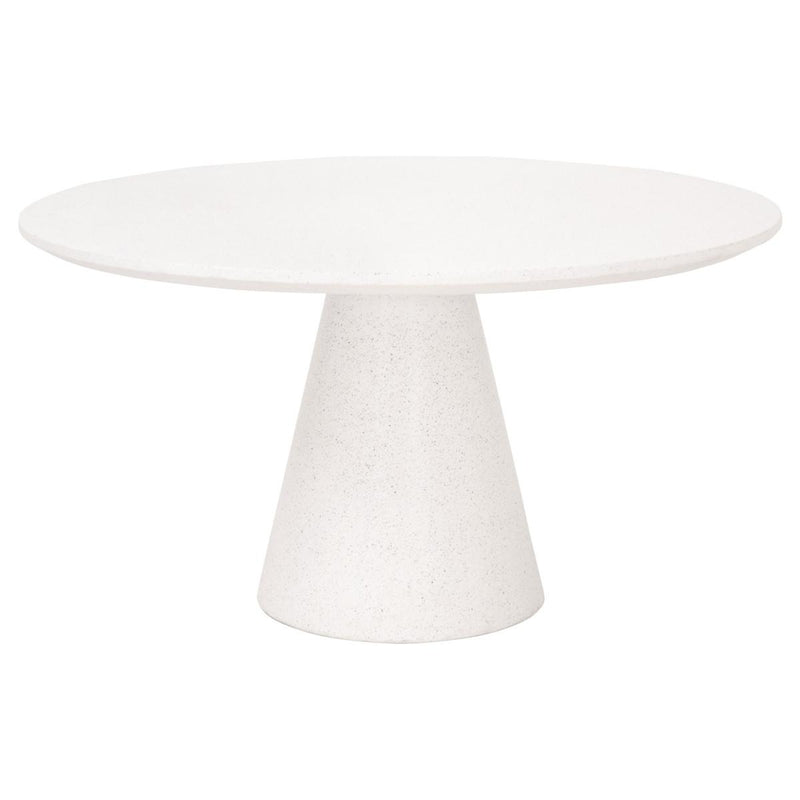 Essentials for Living District Monterey 55" Dining Table in Ivory Terrazzo Concrete image