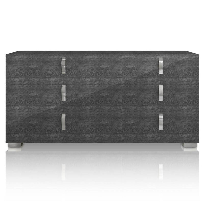 Essentials For Living Vivente Noble Double Dresser in Grey Birch High Gloss image
