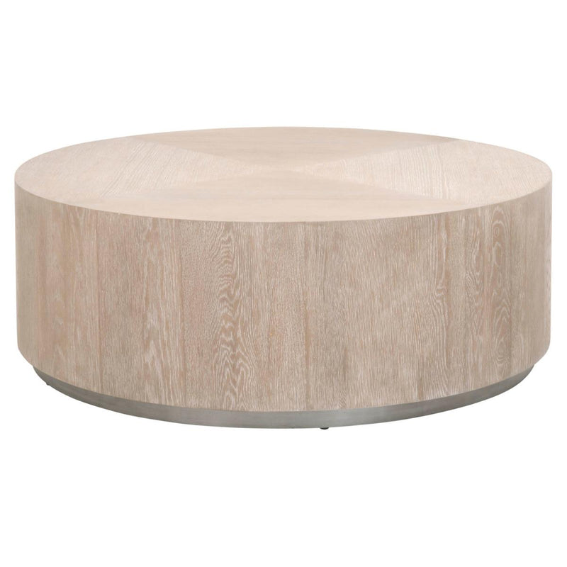 Essentials For Living District Roto Large Coffee Table in Natural Gray Oak/Silver image