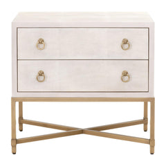 Essentials for Living Traditions Strand Shagreen 2-Drawer Nightstand in White Shagreen image