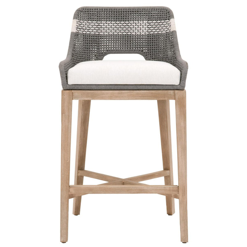 Essentials For Living Woven Tapestry Barstool in Dove Flat Rope image