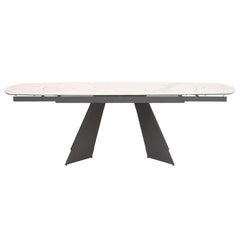 Essentials For Living Meridian Torque Extension Dining Table in Matte Dark Gray/Ceramic White image