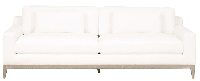 Essentials for Living Stitch & Hand - Upholstery Vienna 96" Track Arm Sofa in LiveSmart Peyton-Pearl, Natural Gray Oak image