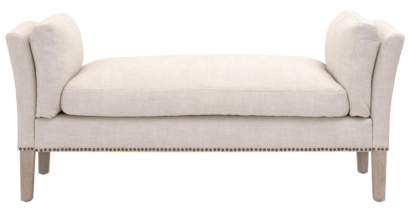 Essentials for Living Essentials Warner Bench in Bisque French Linen, Natural Gray Ash image