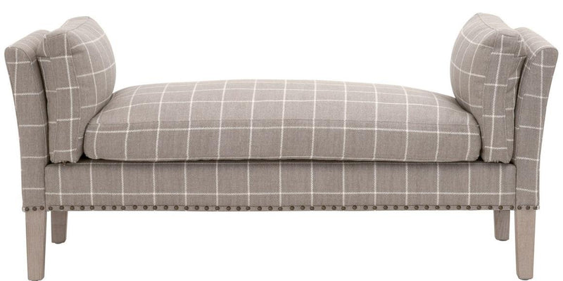 Essentials for Living Essentials Warner Bench in Windowpane Pebble, Natural Gray Ash image