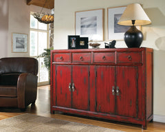 58'' Red Asian Cabinet image