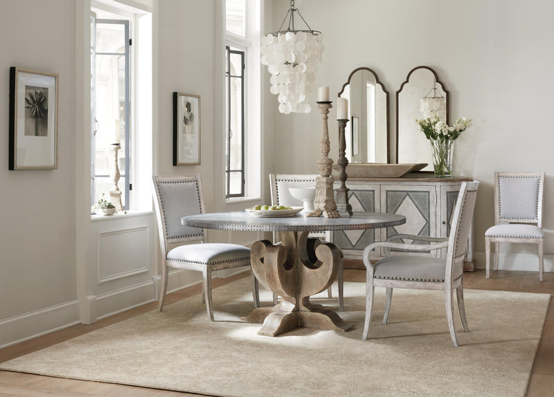 Boheme Ascension 60in Zinc Round Dining Table image