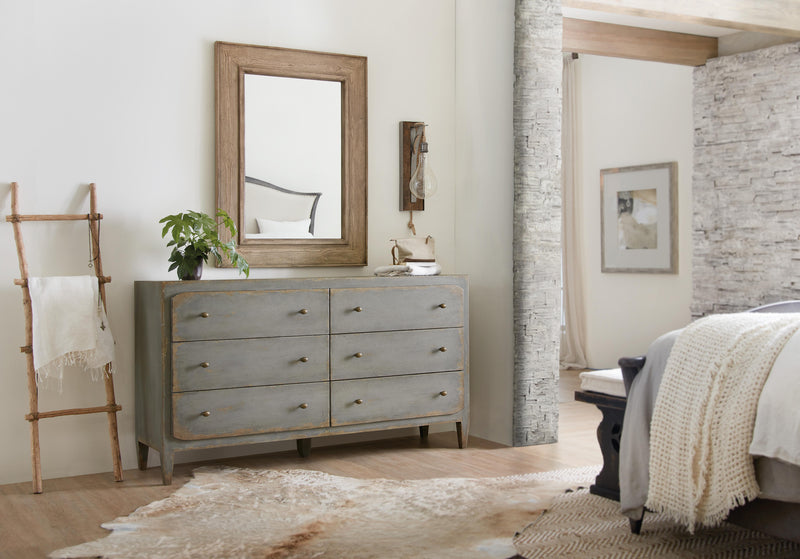Ciao Bella Six-Drawer Dresser- Speckled Gray image
