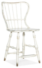 Ciao Bella Spindle Back Counter Stool-White image