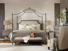 King Fabric Upholstered Poster Bed image