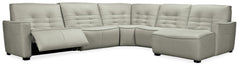Reaux 5-Piece RAF Chaise Sectional w/2 Power Recliners image
