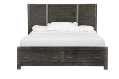 Magnussen Abington Queen Panel Storage Bed in Weathered Charcoal image