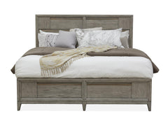 Magnussen Furniture Atelier California King Panel Storage Bed in Nouveau Grey, Palladium Metal image
