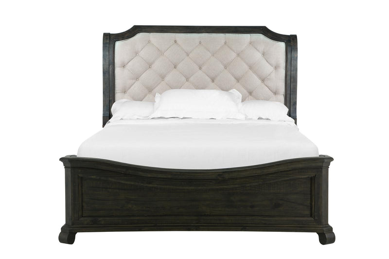 Magnussen Furniture Bellamy Queen Sleigh Bed w/ Shaped Footboard in Peppercorn image
