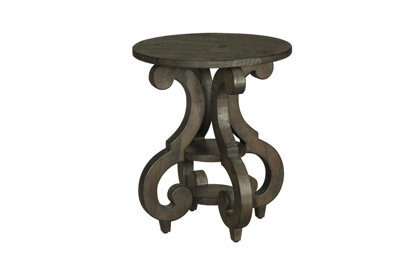 Magnussen Furniture Bellamy Round Accent End Table in Deep Weathered Pine image