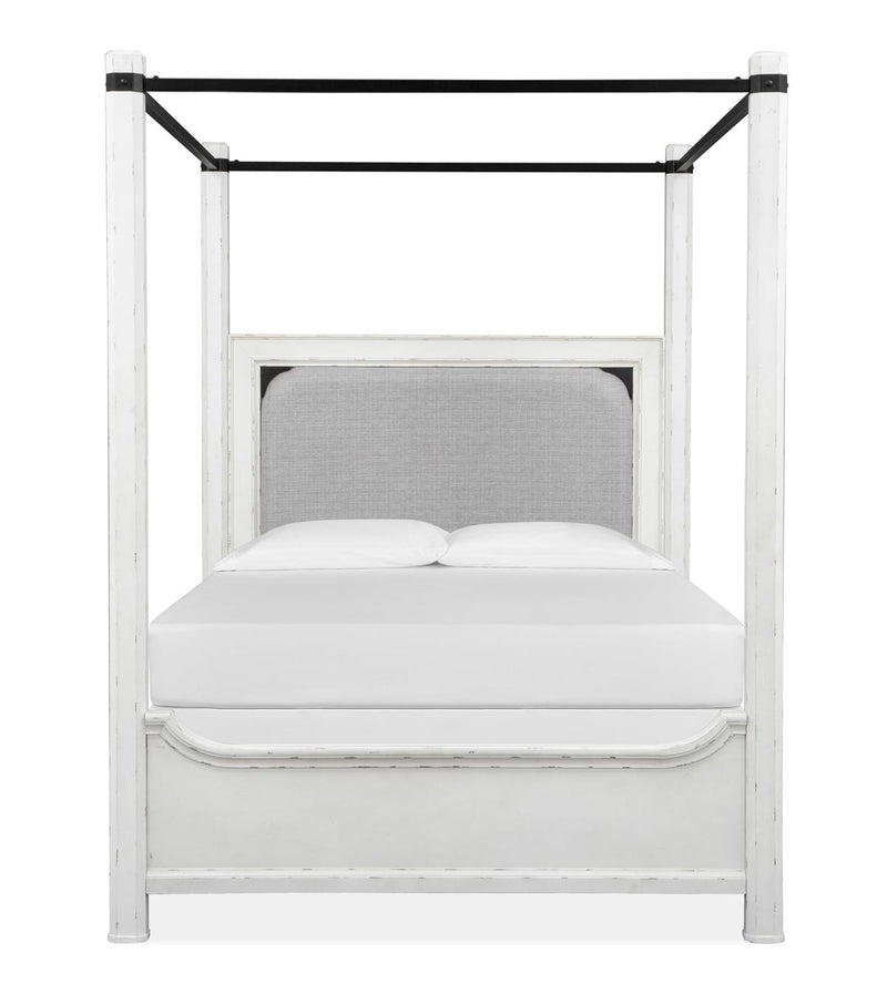 Magnussen Furniture Bellevue Manor California King Poster Bed in Weathered Shutter White image