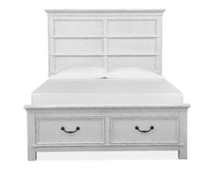 Magnussen Furniture Bellevue Manor California King Storage Bed in Weathered Shutter White image