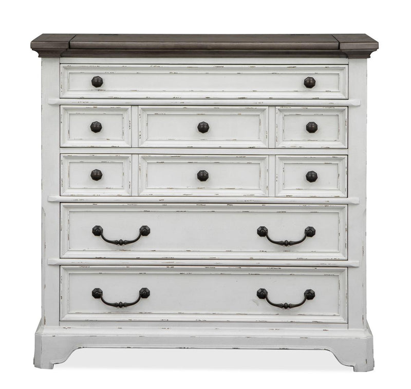 Magnussen Furniture Bellevue Manor Jewelry Chest in Weathered Shutter White image