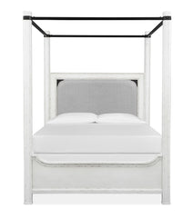 Magnussen Furniture Bellevue Manor King Poster Bed in Weathered Shutter White image