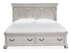 Magnussen Furniture Bronwyn King Panel Storage Bed in Alabaster image