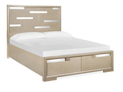 Magnussen Furniture Chantelle Queen Panel Storage Bed in Champagne image