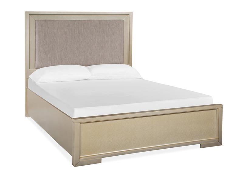 Magnussen Furniture Chantelle Queen Upholstered Panel Bed in Champagne image