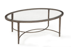Magnussen Furniture Copia Oval Cocktail Table in Antiqued Silver image
