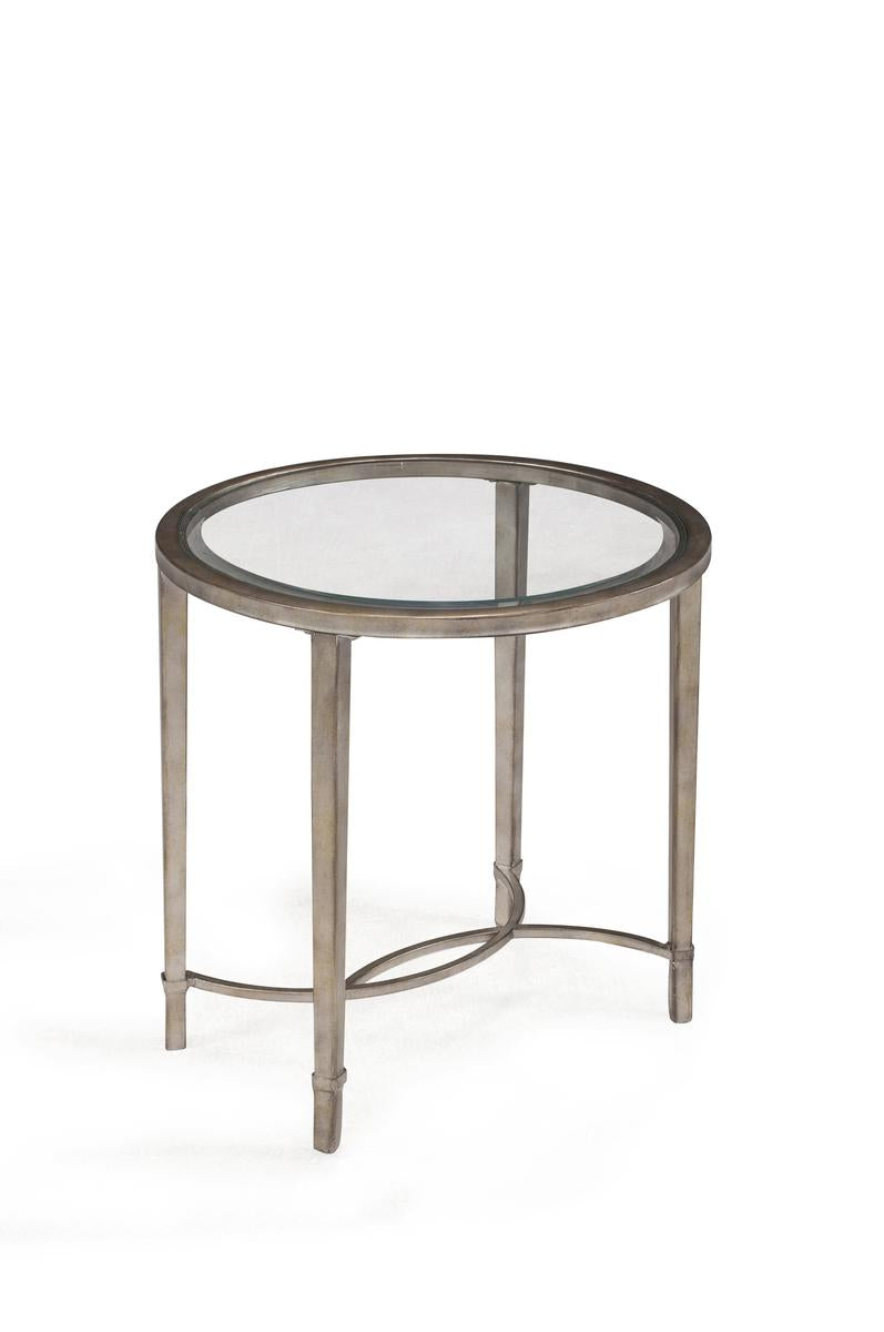 Magnussen Furniture Copia Oval End Table in Antiqued Silver image