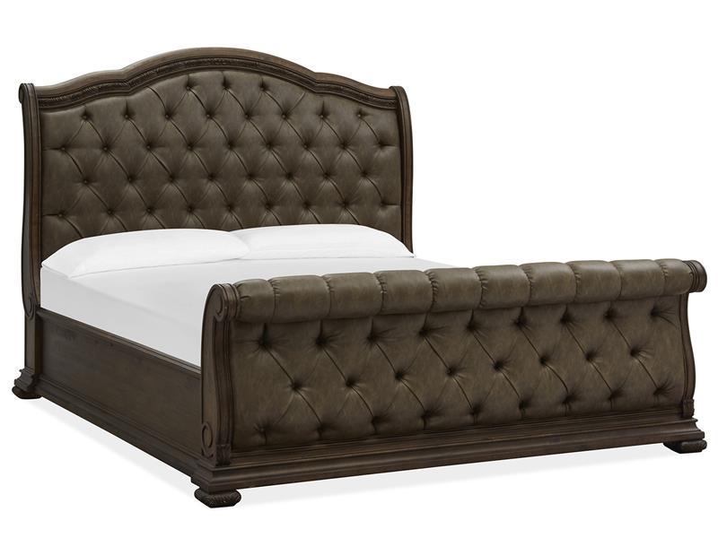 Magnussen Furniture Durango California King Sleigh Upholstered Bed in Willadeene Brown image