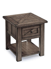 Magnussen Furniture Garrett Rectangular End Table in Weathered Charcoal image