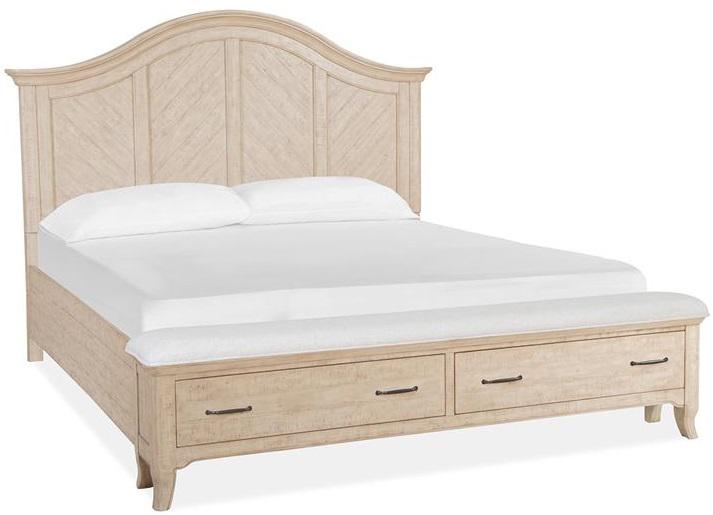 Magnussen Furniture Harlow Cal King Storage Bed in Weathered Bisque image