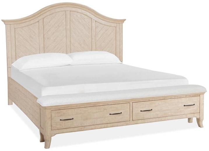 Magnussen Furniture Harlow Queen Storage Bed in Weathered Bisque image